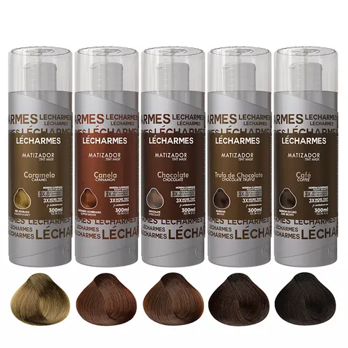 Kit Matizadores Morena iluminada - Caramelo + Canela + Chocolate + Trufa + Café 300ml