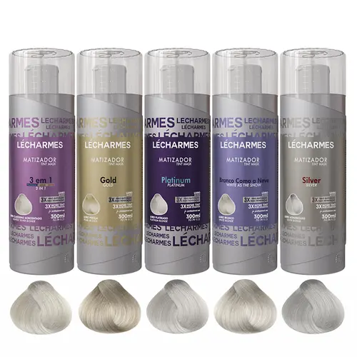 Kit Matizadores -  3 em 1 + Platinum + Gold + Branco + Silver 300ml