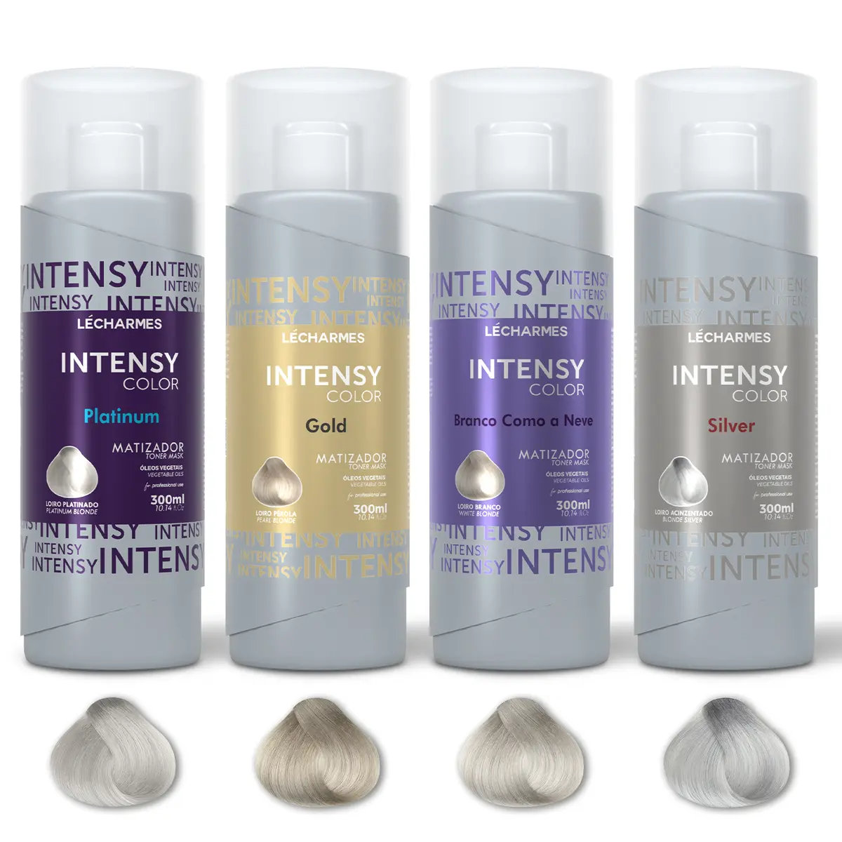 Kit Matizador Loiro - Platinum + Gold + Branco + Silver 300ml - Lé