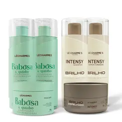 Kit Brilho Espelhado + Kit Babosa e Quiabo