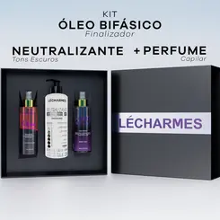 Kit Brilho Perfumado -  Óleo Bifásico + Perfume + Neutralizante Escuro