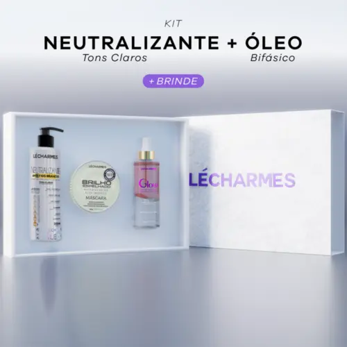 Kit Fios Impecáveis - Neutralizante Claro + Óleo Bifásico + Máscara (Brinde)
