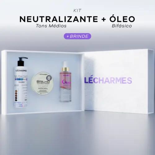 Kit Fios Impecáveis - Neutralizante Médio +  Óleo Bifásico + Máscara (Brinde)